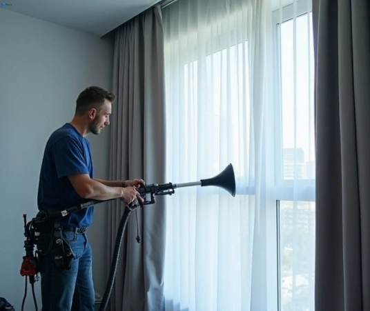 Professional commercial curtain cleaning process equipment Matty Curtain Cleaning port-kembla-nsw
