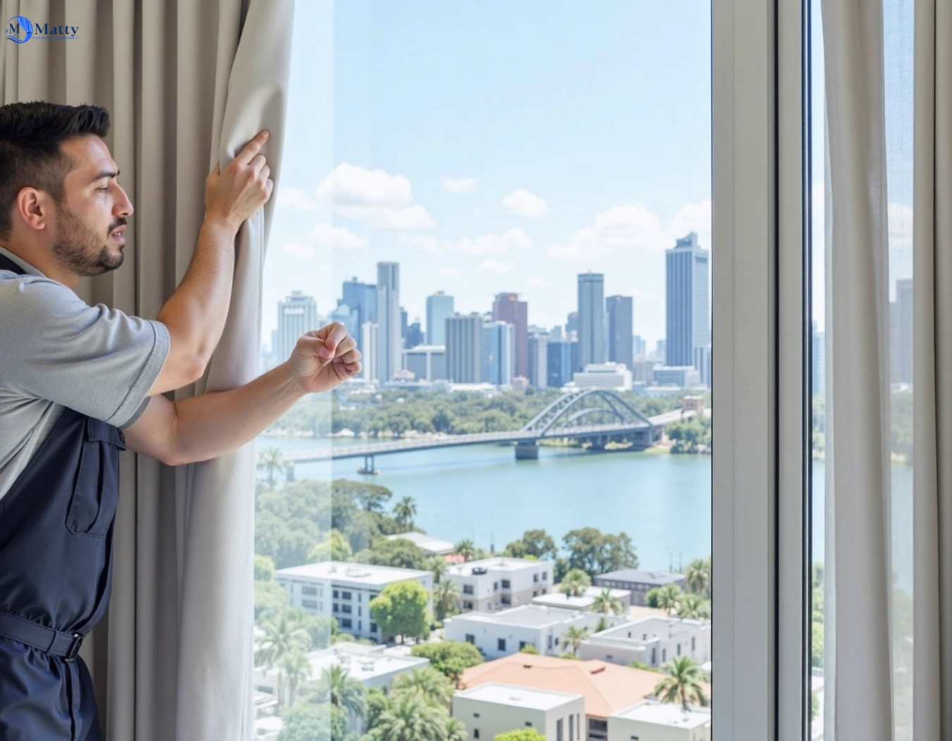 Professional curtain steam cleaning service port-kembla-nsw QLD by Matty Curtain Cleaning